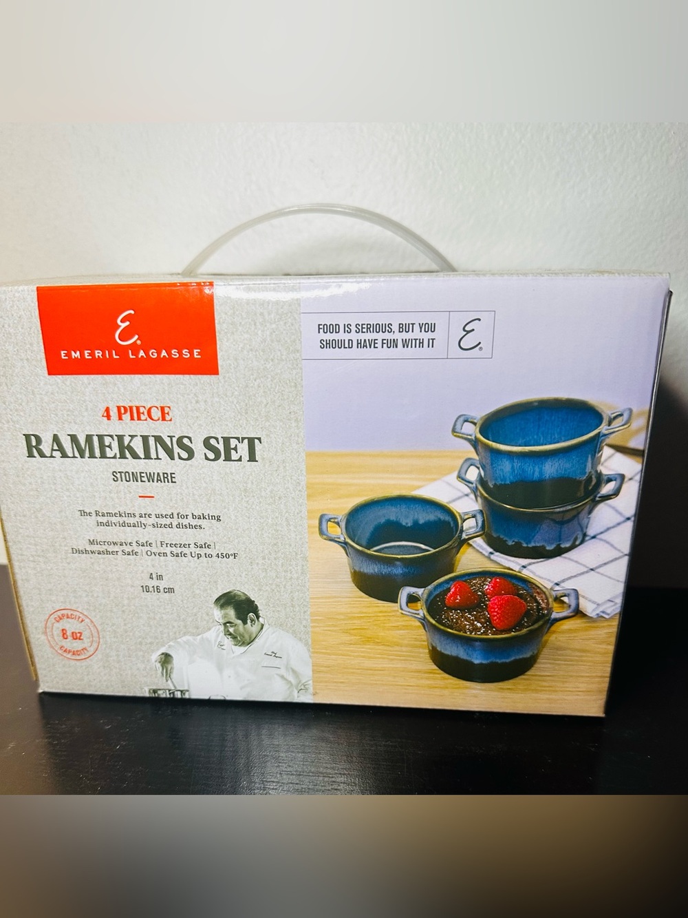 Emeril Lagasse Blue Stoneware Ramekins Set - 4 Piece